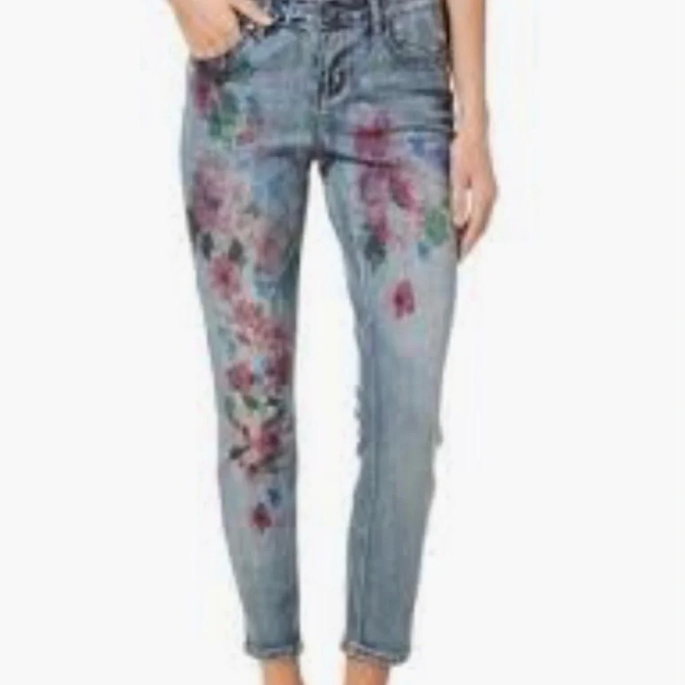 EARL Y2K Floral Design Skinny Ankle Jeans - Picture 3 of 6